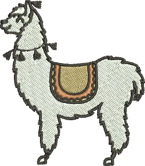 matriz de bordado Lhama