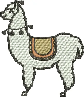Matriz de bordado Lhama 01