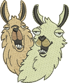 matriz de bordado Lhamas