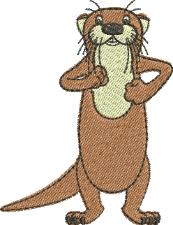 matriz de bordado Lontra