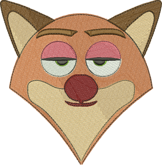 Matriz de Bordado Zootopia 02 - Nick Wilde - Três Tamanhos