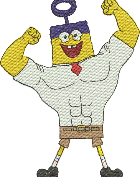 matriz de bordado Bob Esponja Fora D’Agua 03 – Três Tamanhos