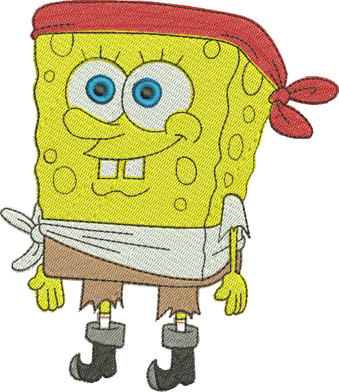 matriz de bordado Bob Esponja Pirata 02 – Três Tamanhos