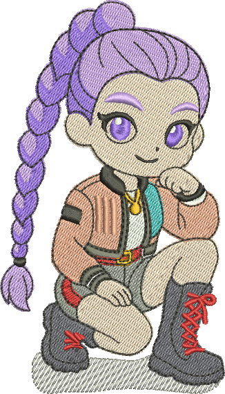 matriz de bordado Huntrix 01 - Rumi - Três Tamanhos