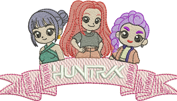 matriz de bordado Huntrix 02 - Três Tamanhos