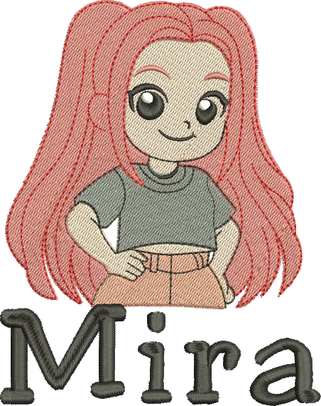 matriz de bordado Huntrix 04 – Mira – Três Tamanhos