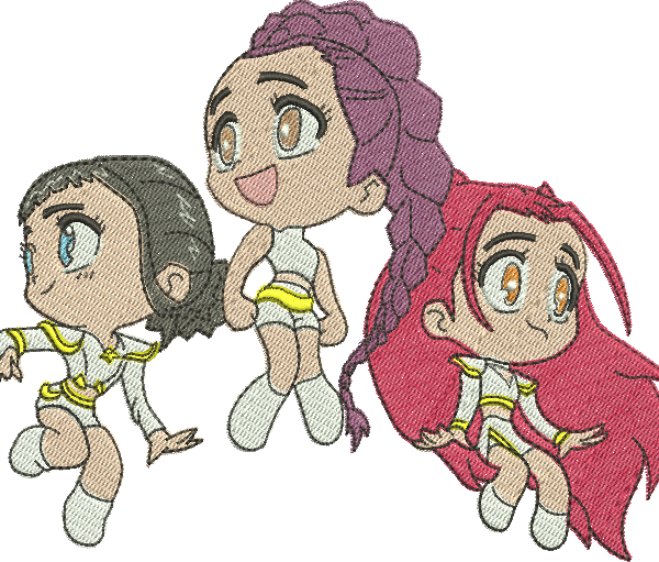 Matriz de bordado Huntrix 15 – Três Tamanhos