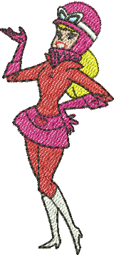 Matriz de Bordado Corrida Maluca Penélope Charmosa 18 – Três Tamanhos