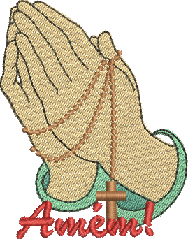 Matriz de Bordado Mãos Postas