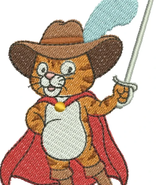 Visualização da Matriz de Bordado Gato de Botas 04