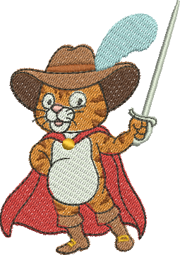 Matriz de Bordado Gato de Botas 04