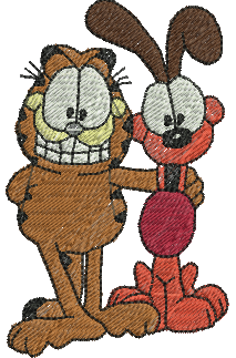 Matriz de bordado Garfield e Odie 30