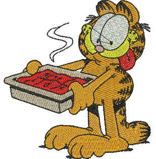 Matriz de bordado Garfield 52