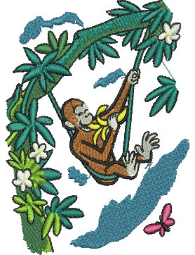 Matriz de Bordado George o Curioso 18