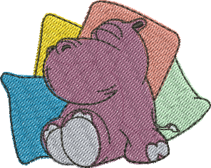 matriz de bordado Hipopótamo 24