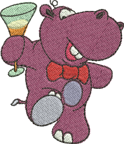 matriz de bordado Hipopótamo 26