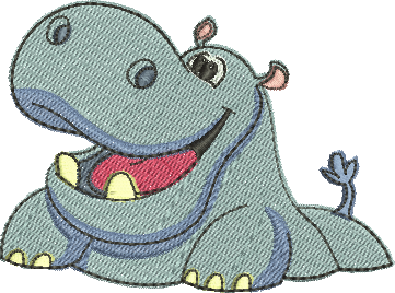 matriz de bordado Hipopótamo 29