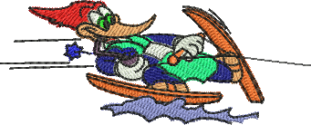 Matriz de Bordado Pica Pau Esquiador