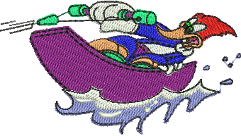 Matriz de Bordado Pica Pau Surfista 03