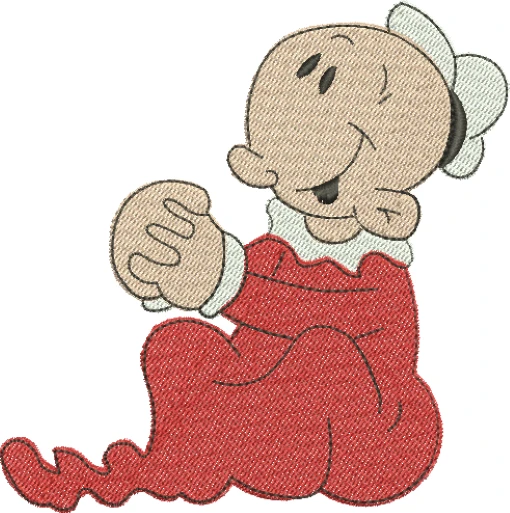 Visualização da matriz de bordado Popeye 10 – Três Tamanhos
