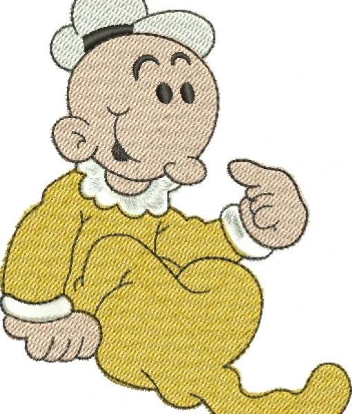 Visualização da matriz de bordado Popeye 12 – Três Tamanhos