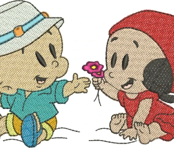 Visualização da matriz de bordado Popeye e Olívia Palito 18 – Três Tamanhos
