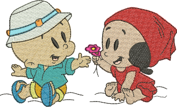 matriz de bordado Popeye e Olívia Palito 18 – Três Tamanhos
