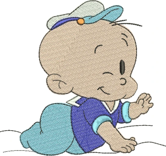 Visualização da matriz de bordado Popeye 19 – Três Tamanhos