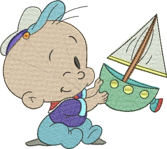 Visualização da matriz de bordado Popeye 20 – Três Tamanhos