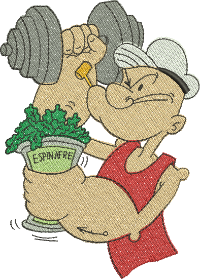 matriz de bordado Popeye 07 – Três Tamanhos