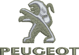 matriz de bordado Logo Peugeot