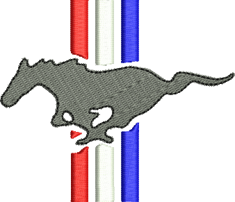 matriz de bordado Logo Mustang