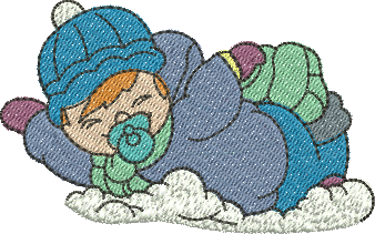 Matriz de Bordado Menino na Neve 04
