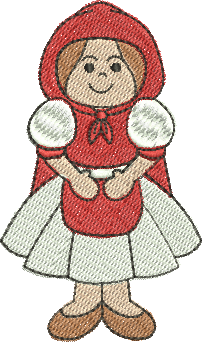 Matriz de Bordado Chapeuzinho Vermelho 11 – Três Tamanhos