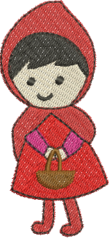 Matriz de Bordado Chapeuzinho Vermelho 01 – Três Tamanhos