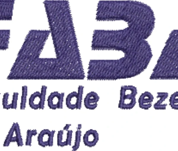 Visualização da matriz de bordado FABA faculdade bezerra de Araújo