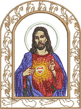 Matriz de Bordado Sagrado Coração de Jesus 17