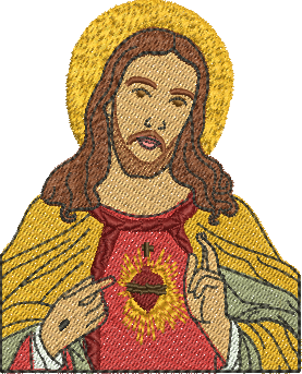 Matriz de Bordado Sagrado Coração de Jesus 35