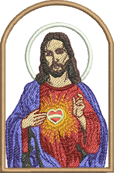 Matriz de Bordado Sagrado Coração de Jesus 45