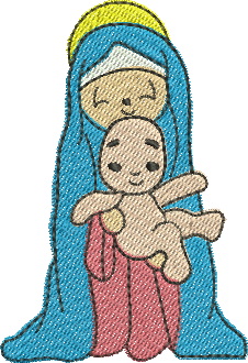 Matriz de Bordado Maria e Menino Jesus 61