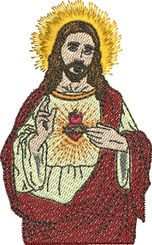 Matriz de Bordado Sagrado Coração de Jesus 64