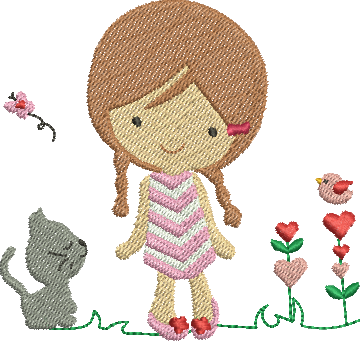 Matriz de Bordado Menina 09