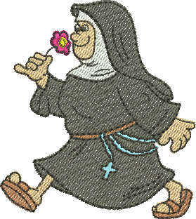 matriz de bordado Freira 01