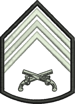 Matriz de bordado Divisa Terceiro Sargento PM Sem fundo