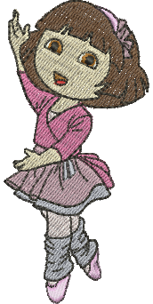 Matriz de Bordado Dora Bailarina 02 – Três Tamanhos