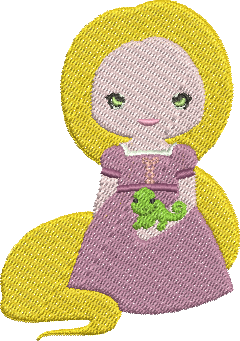 Matriz de Bordado Rapunzel 05 – Três Tamanhos