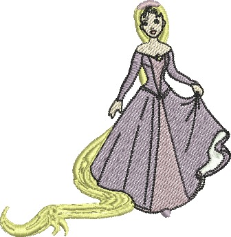 Matriz de Bordado Rapunzel 06 – Três Tamanhos