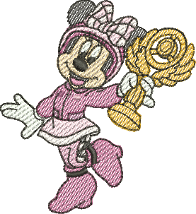 Matriz de Bordado Minnie Campeã