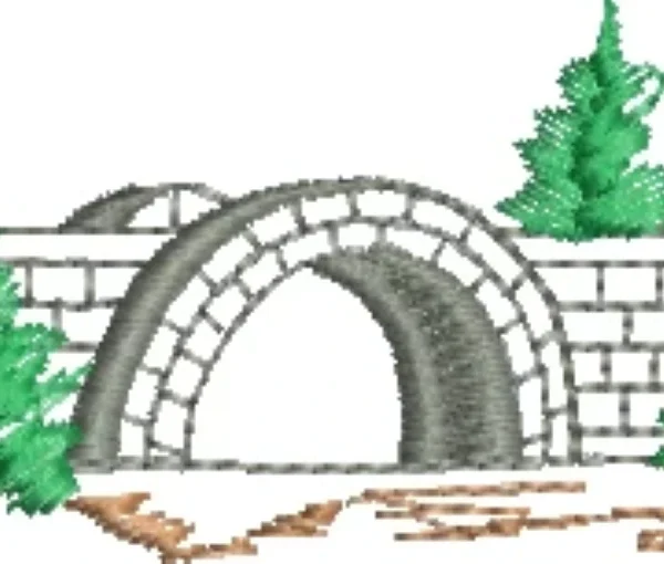 Visualização da Matriz de Bordado Ponte de Pedra Artística